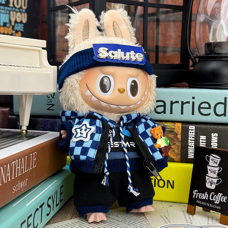 🧸Labubu "Street League" Outfit – Blue Edition (Doll Not Included)