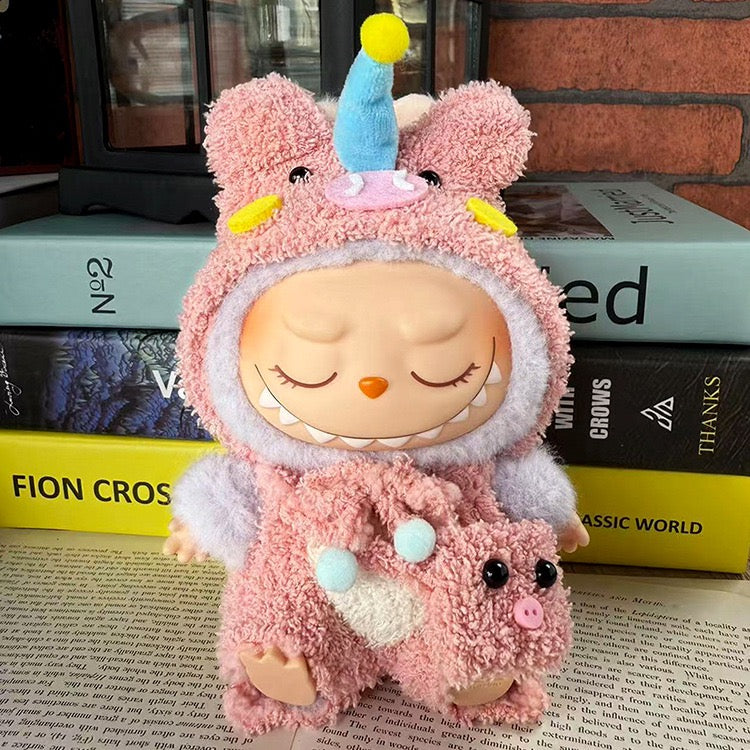 🧸 Labubu Plush Pig Pajama Outfit – Cozy Edition (Doll Not Included)