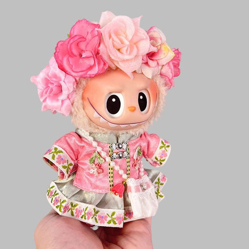 🌸 Labubu Limited Edition – “簪花系列” Flower Hairpin Outfit (Doll Not Included)